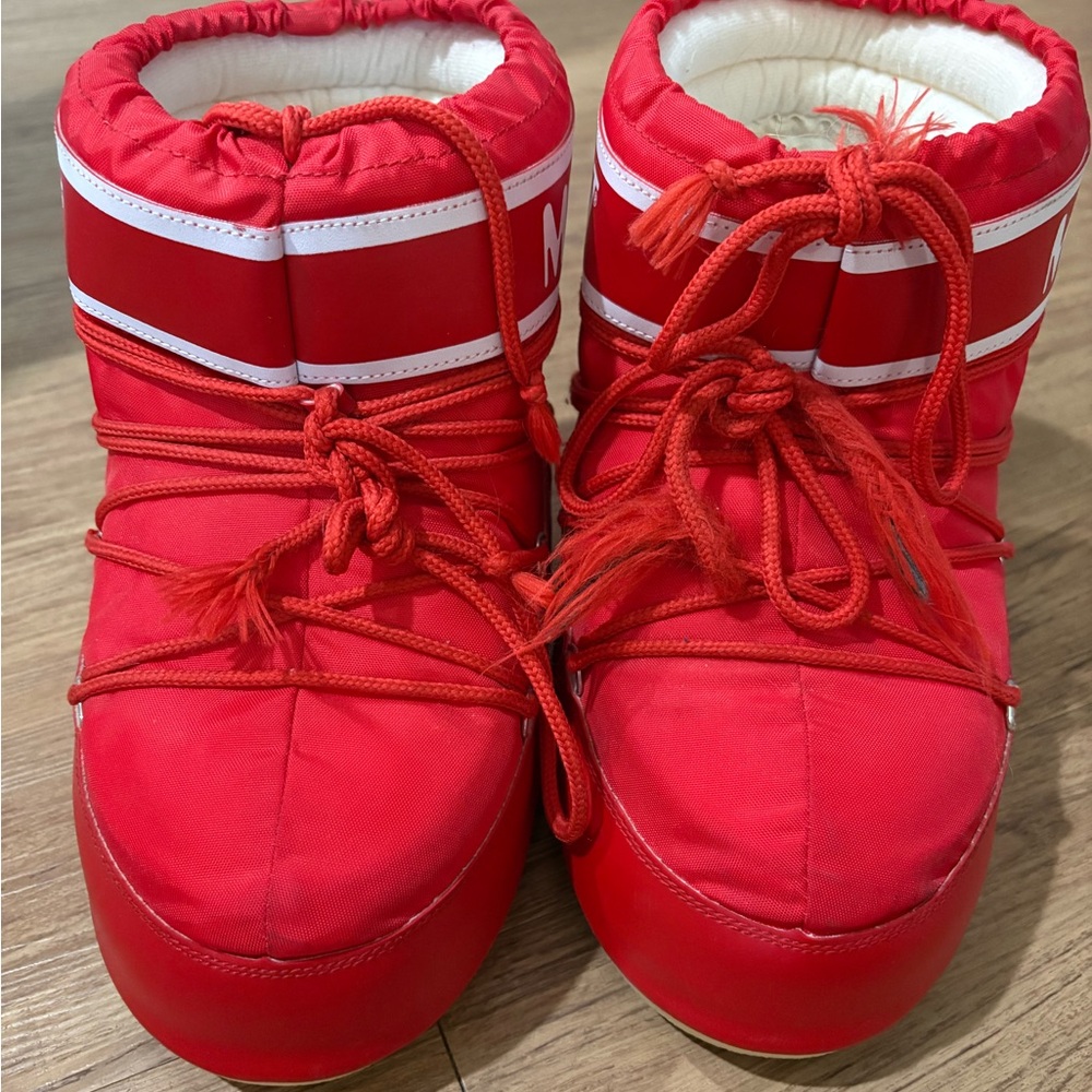 Moon Boot Red Winter & Rain Boots